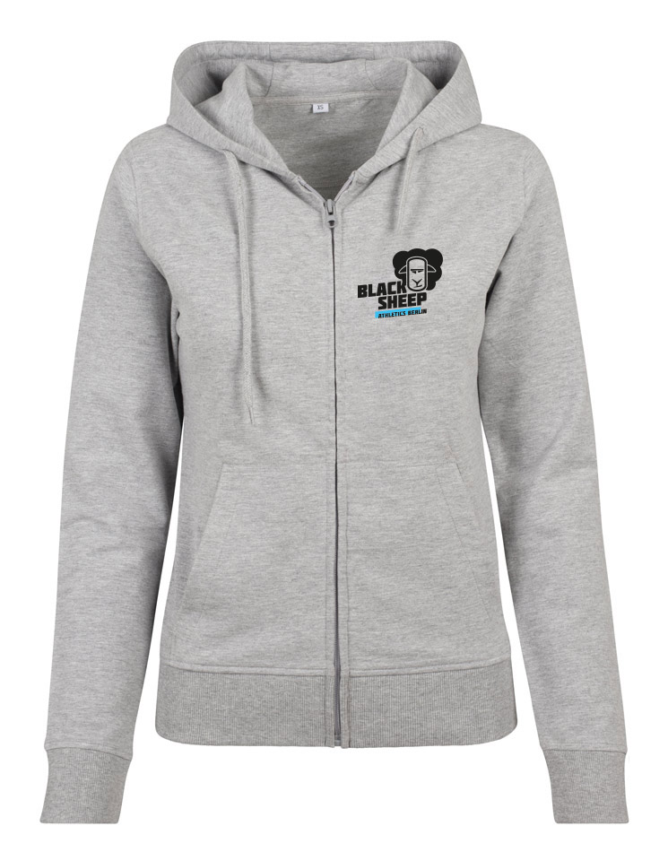 Black Sheep Athletics Berlin Ladies Terry Zip Hoody mehfarbig auf heather grey