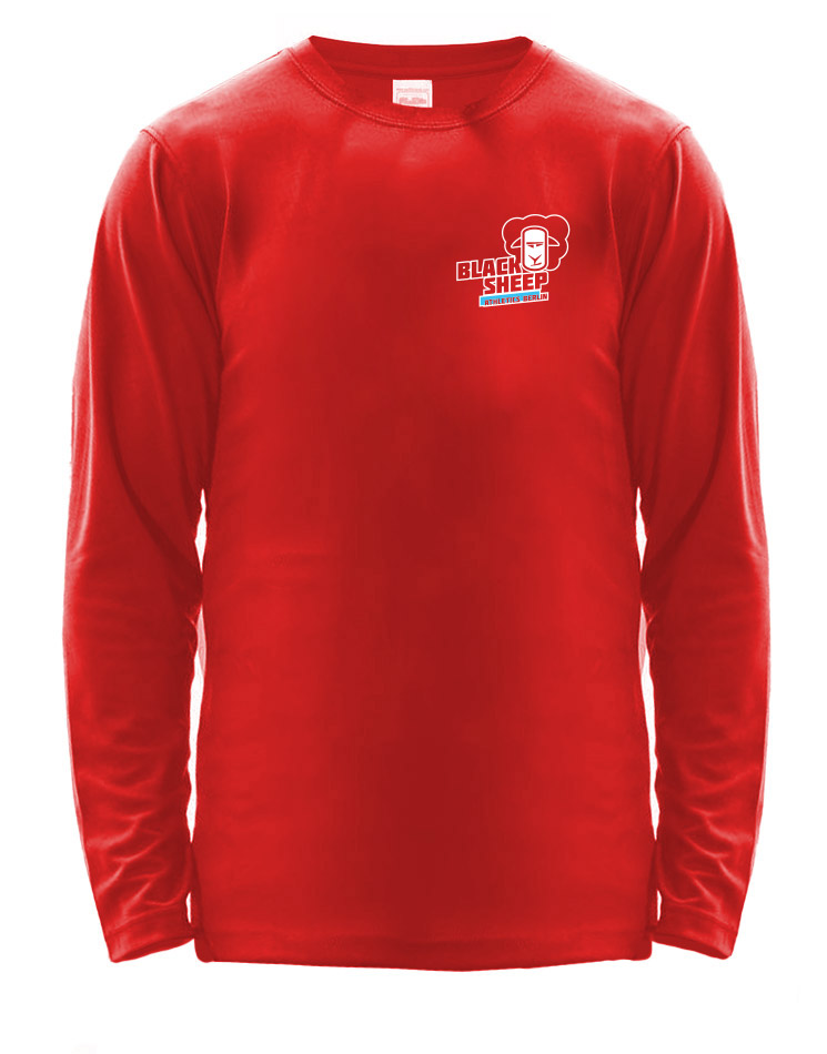 Black Sheep Athletics Berlin Long Sleeve Cool T mehrfarbig auf fire red