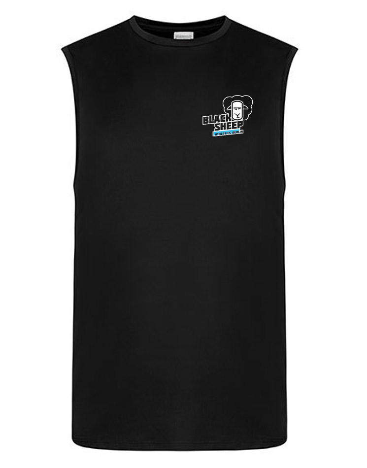 Black Sheep Athletics Berlin Unisex Cool Smooth Sports Vest - Athlete schwarz