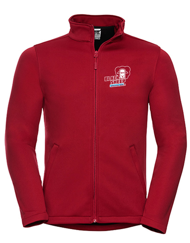 Black Sheep Athletics Berlin Mens Smart Softshell Jacket  - ATHLETE mehrfarbig auf classic red