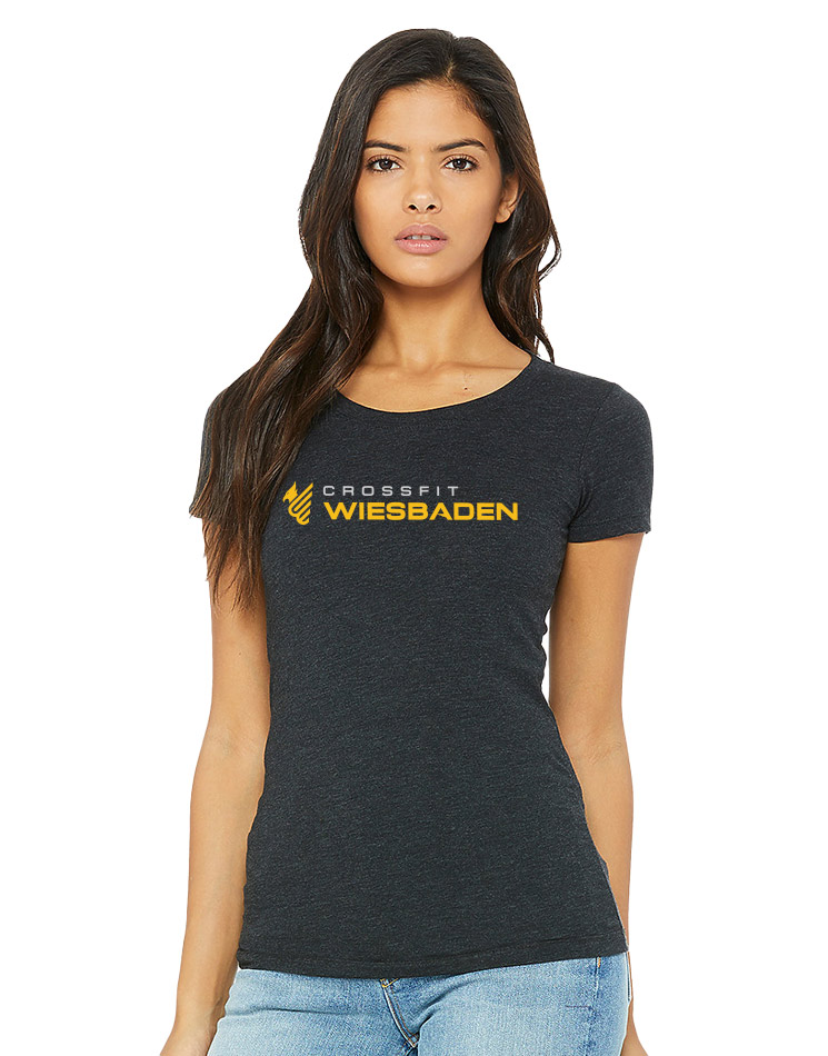 Triblend Crew Neck T-Shirt Woman schwarz