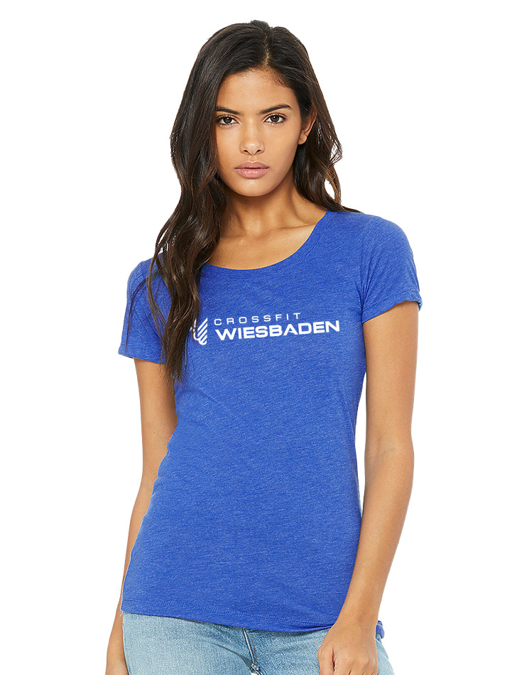 Triblend Crew Neck T-Shirt Woman blau
