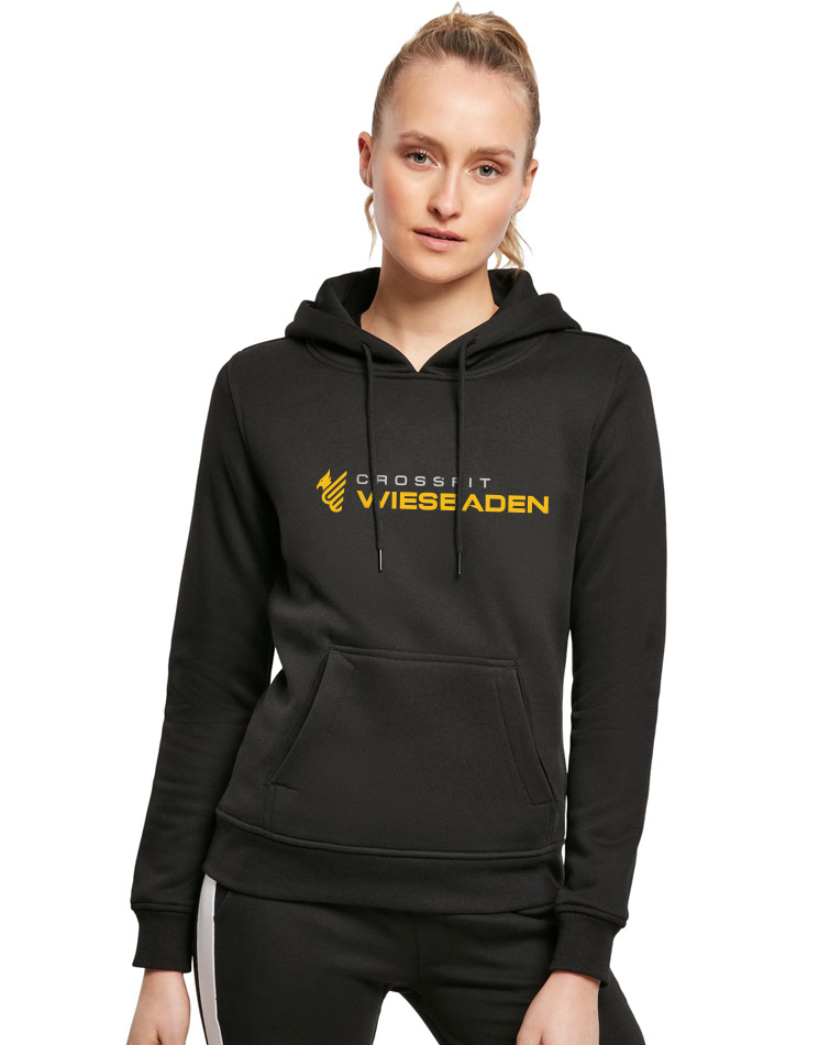 Ladies Heavy Hoody  mehrfarbig auf schwarz