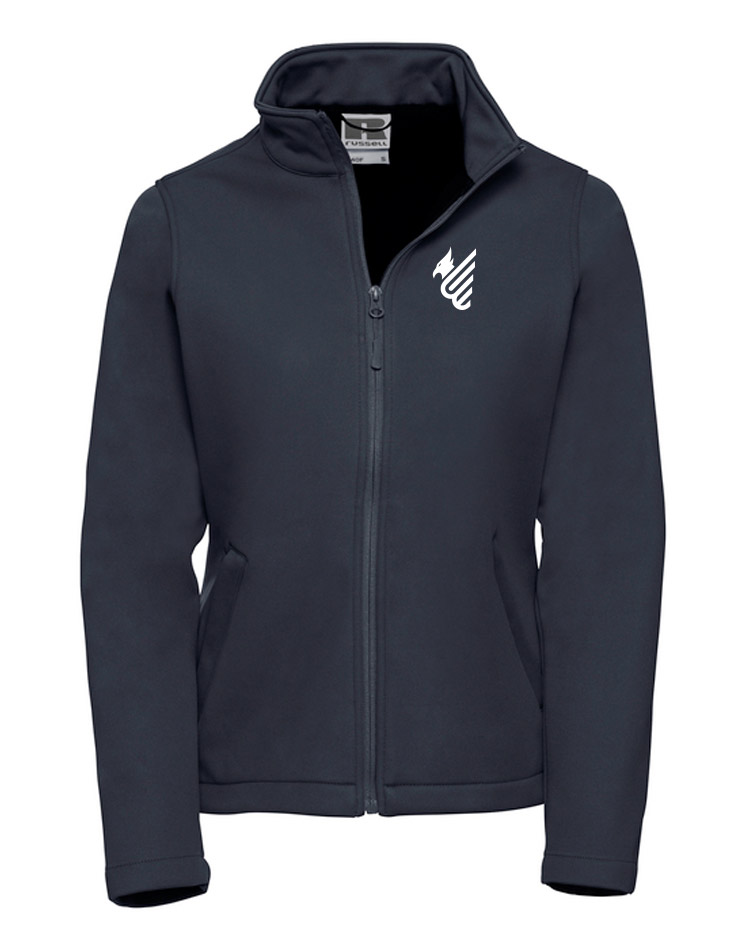 Ladies Smart Softshell Jacket weiss auf navy