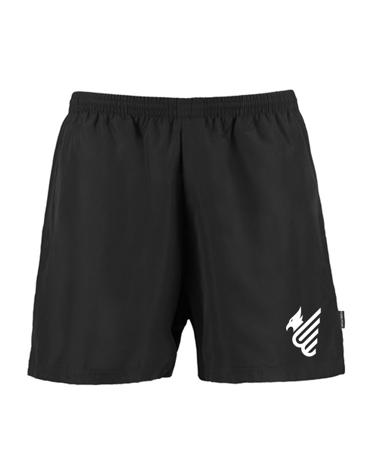 Classic Fit Plain Sports Short weiss auf schwarz