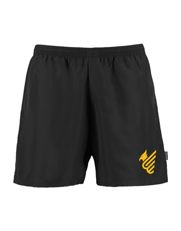 Classic Fit Plain Sports Short gelb auf schwarz