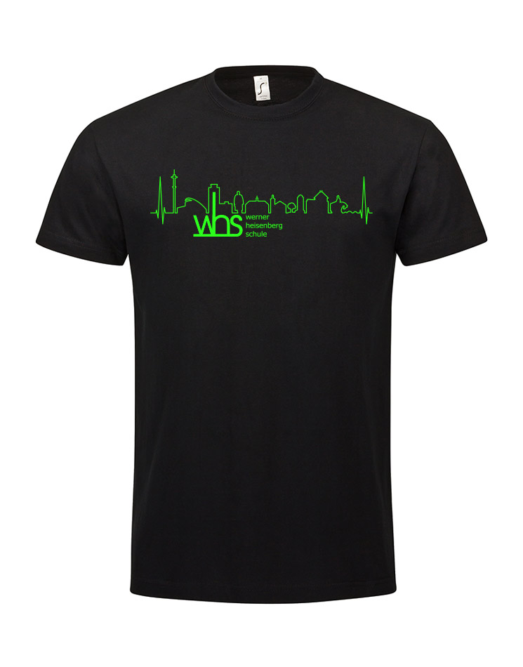 WHS Kinder T-Shirt neongrün auf schwarz