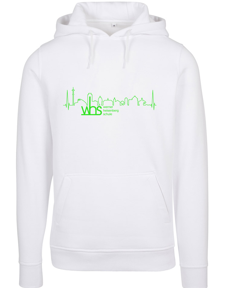 WHS Heavy Hoodie neongrn auf weiss