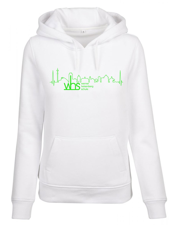 WHS Ladies Heavy Hoodie neongrn auf weiss