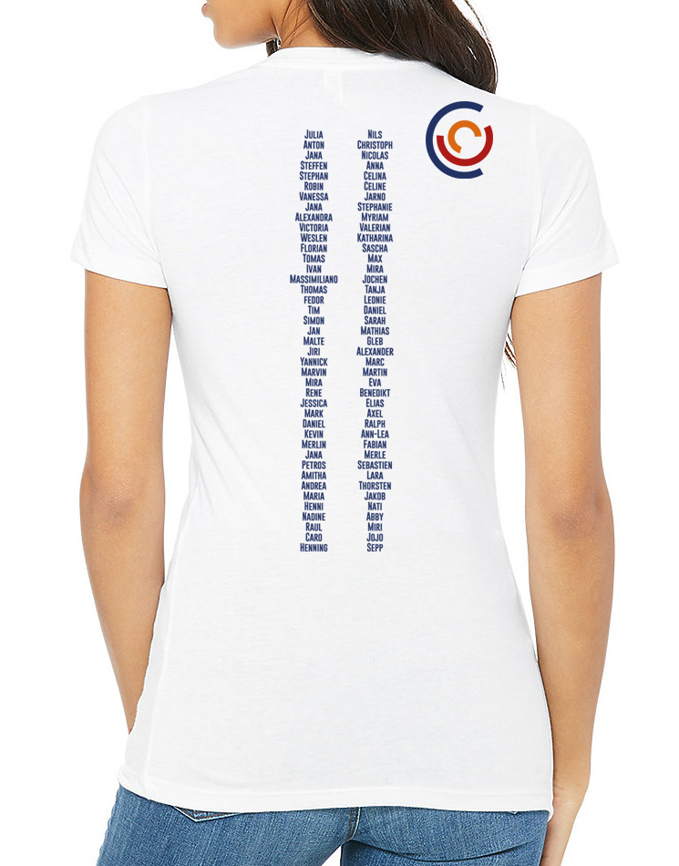 Crossfit Freundeskreis Girly SPECIAL T-Shirt mehrfarbig auf solid white triblend