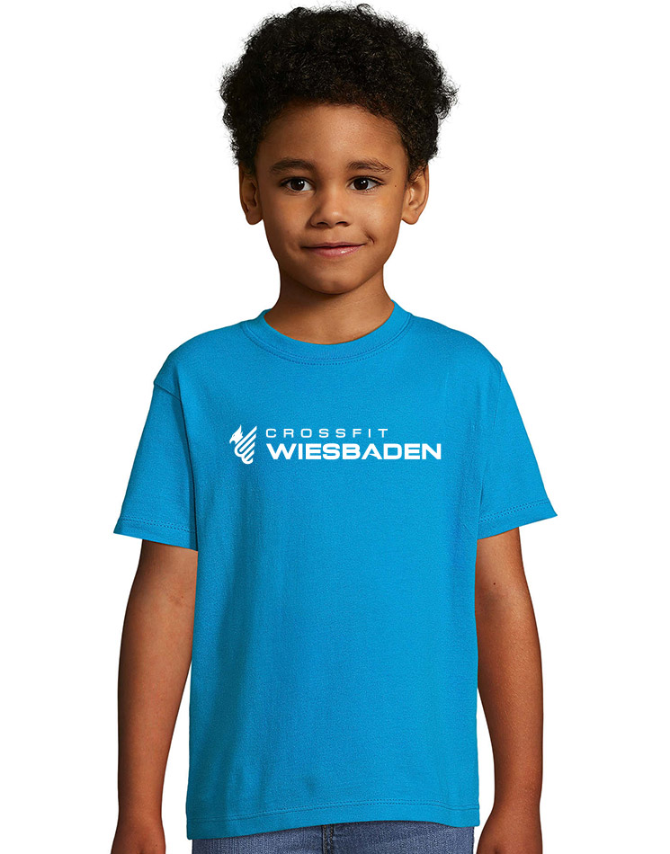 Kids T-Shirt LV weiss auf aqua