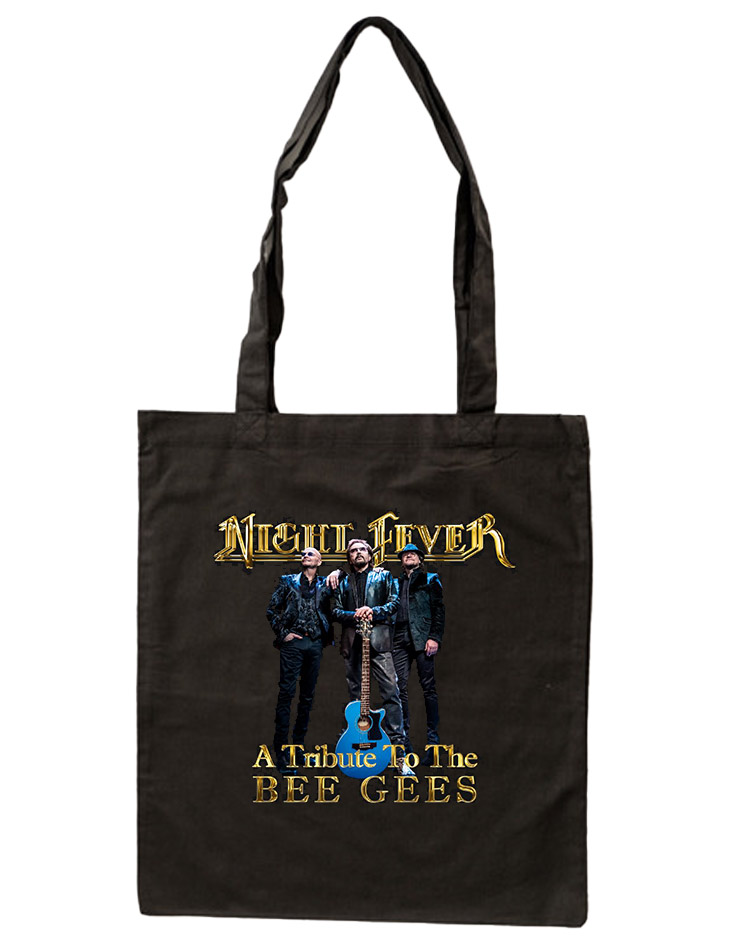 Night Fever Baumwolltasche schwarz