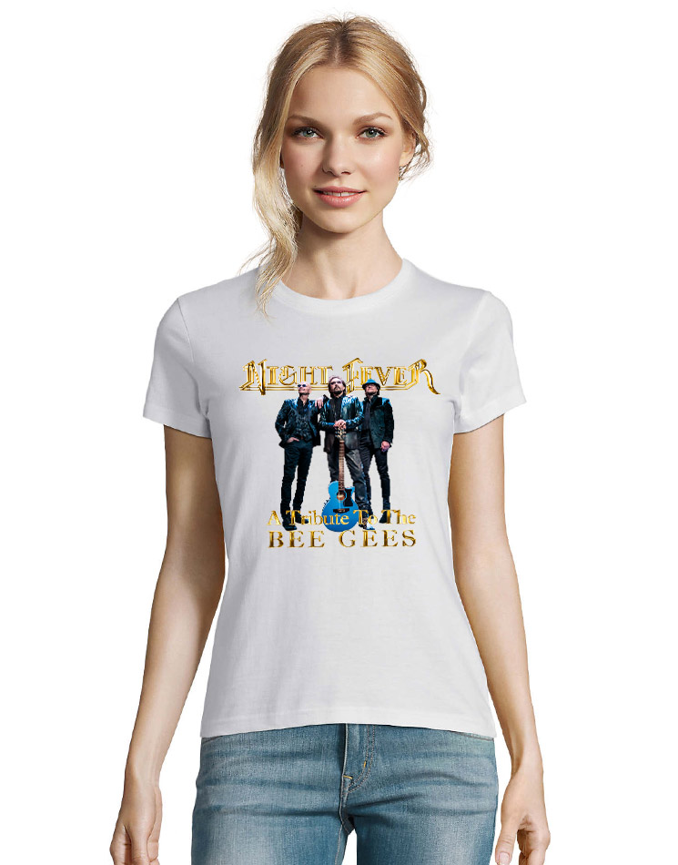 Night Fever Holland-Edition Damen Rundhals  T-Shirt weiss
