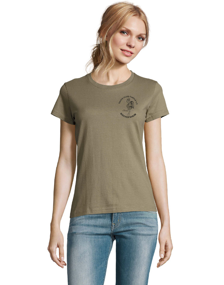 Tauchclub Turtle Damen T-Shirt braun