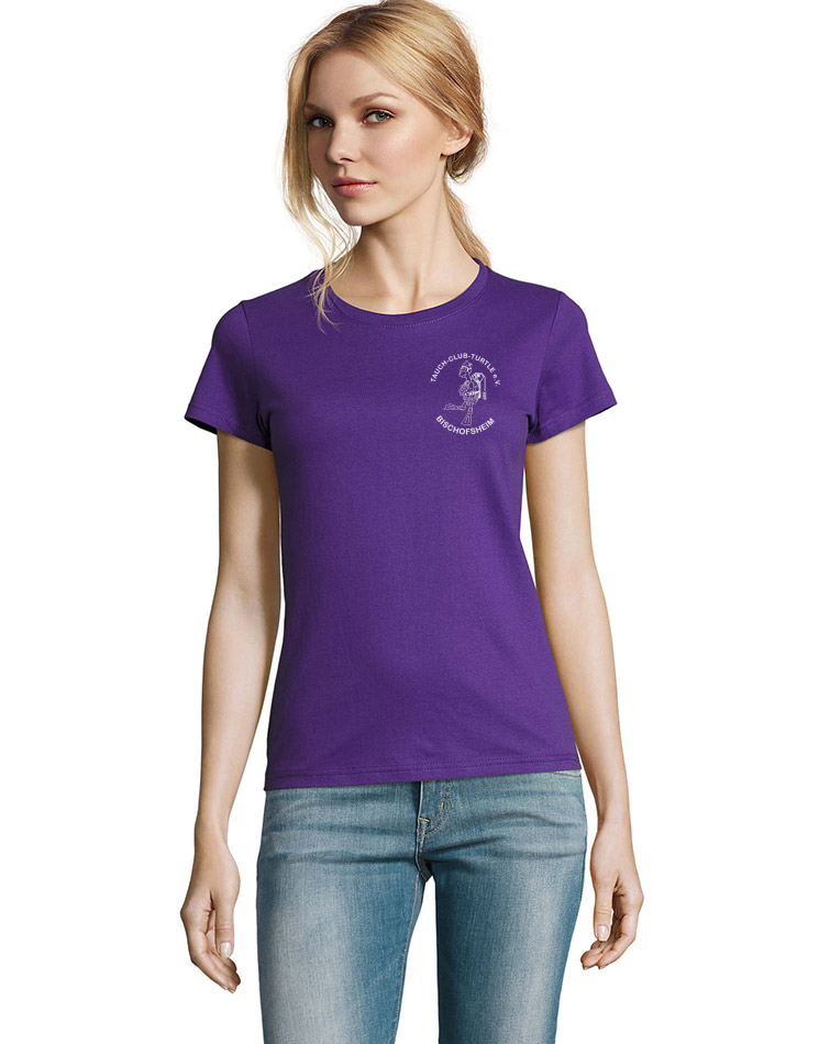 Tauchclub Turtle Damen T-Shirt lila