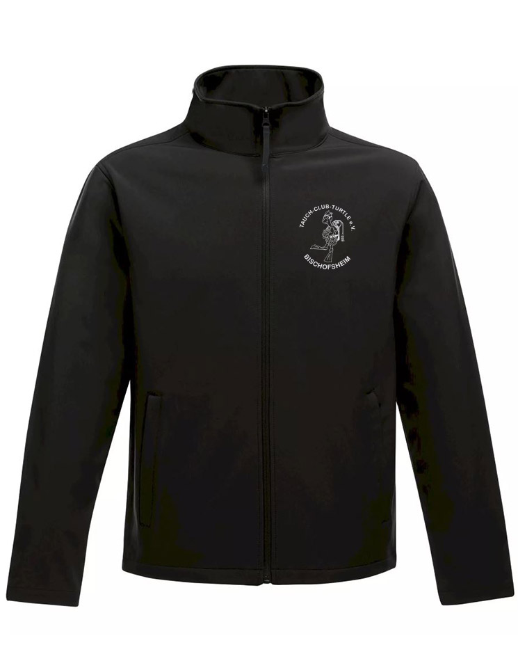 Tauchclub Turtle Unisex Softshelljacke schwarz
