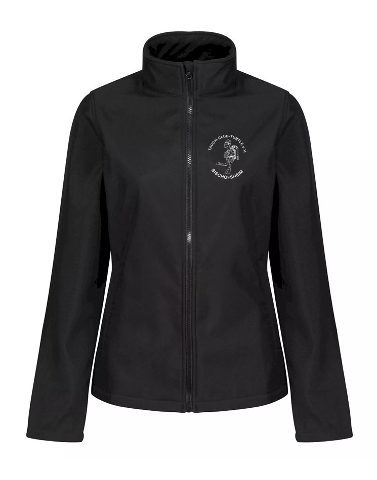 Tauchclub Turtle Damen Softshelljacke schwarz