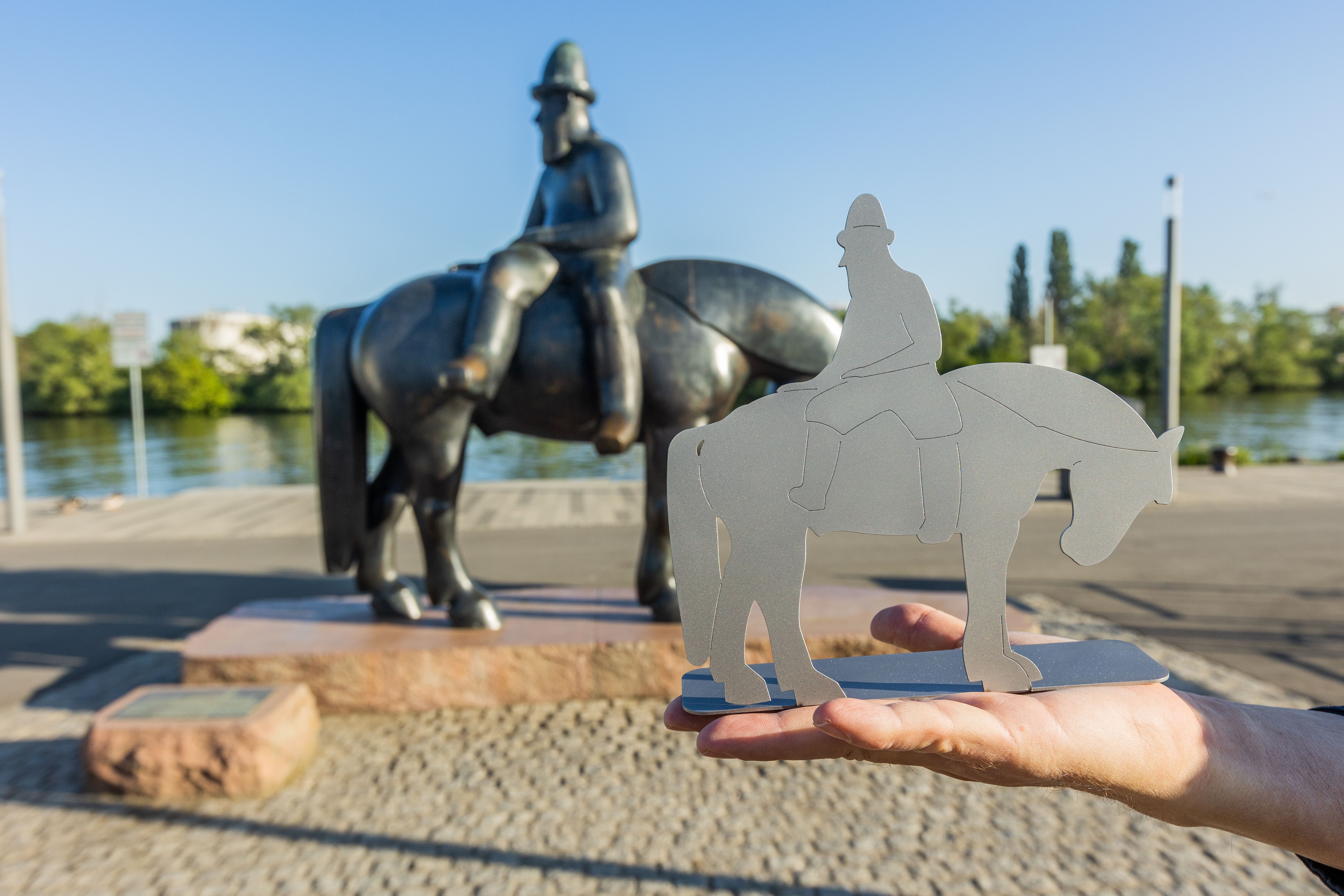 Leinreiter aus Edelstahl silber