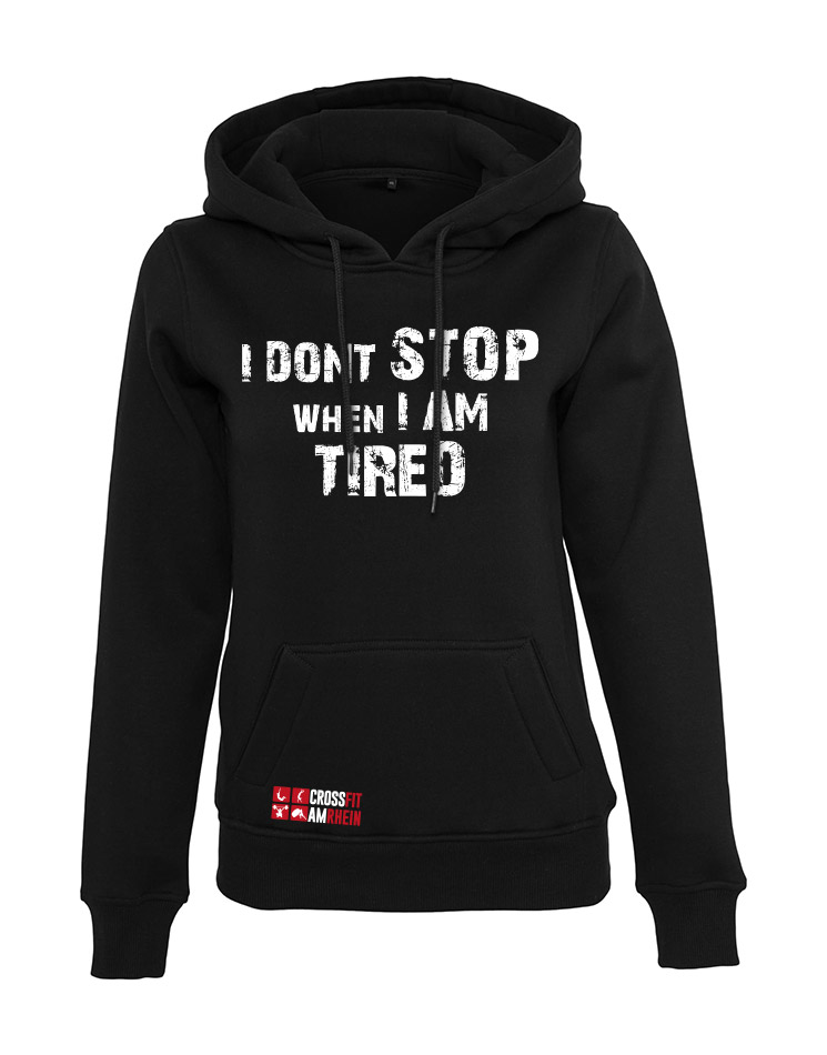 Ladies Heavy Hoody - I dont Stop mehrfarbig auf schwarz