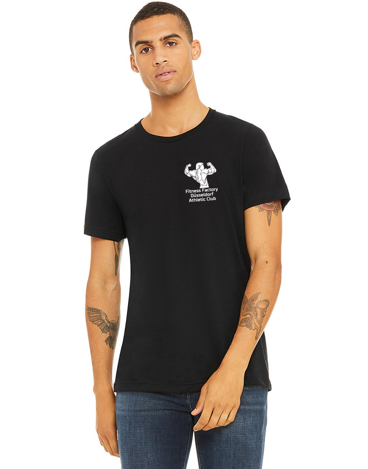 Unisex Triblend Crew Neck T-Shirt - Herkules weiss auf schwarz
