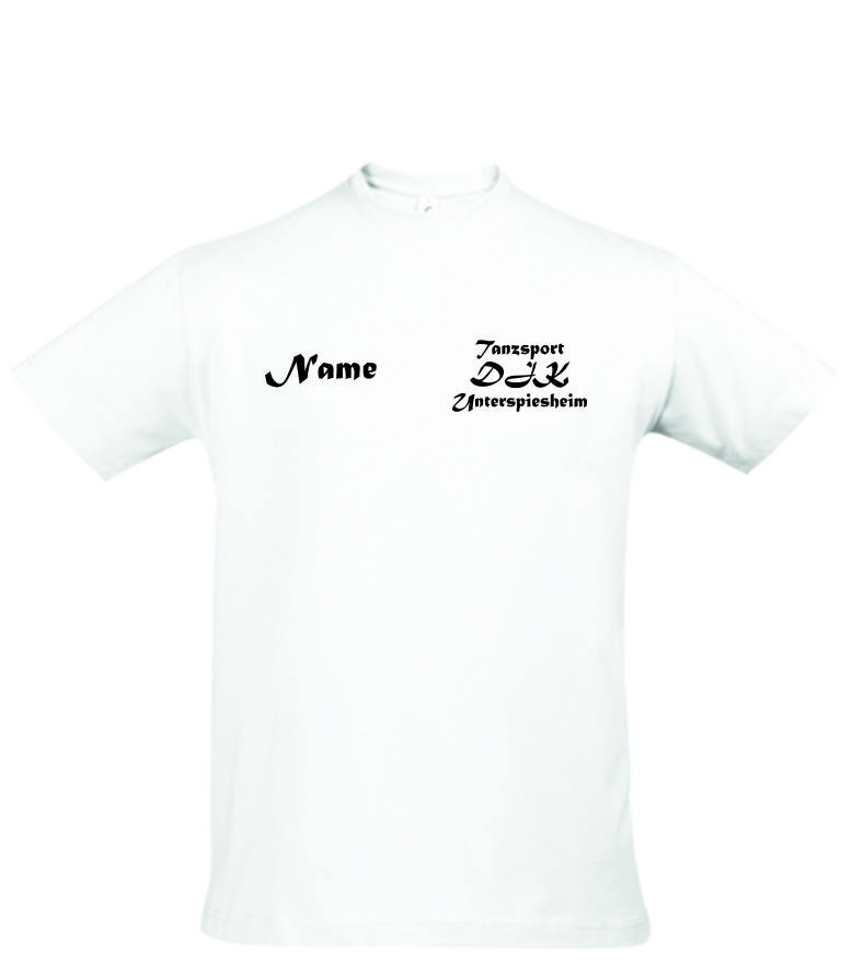 Team T-Shirt schwarz auf weiss