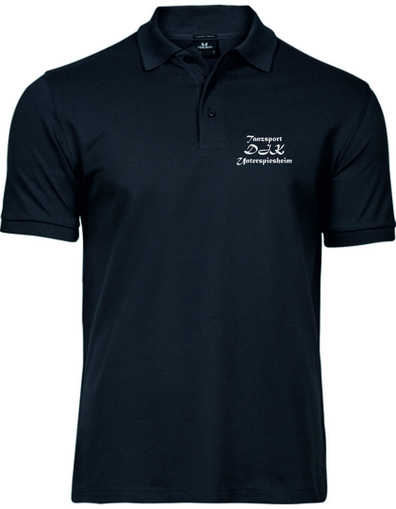 Poloshirt Herren weiss auf schwarz