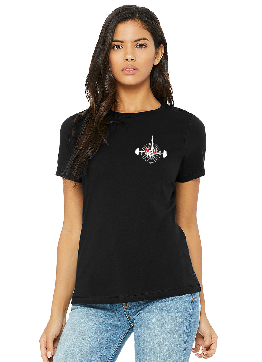 NU Crossfit Compass Girly T-Shirt  mehrfarbig auf schwarz