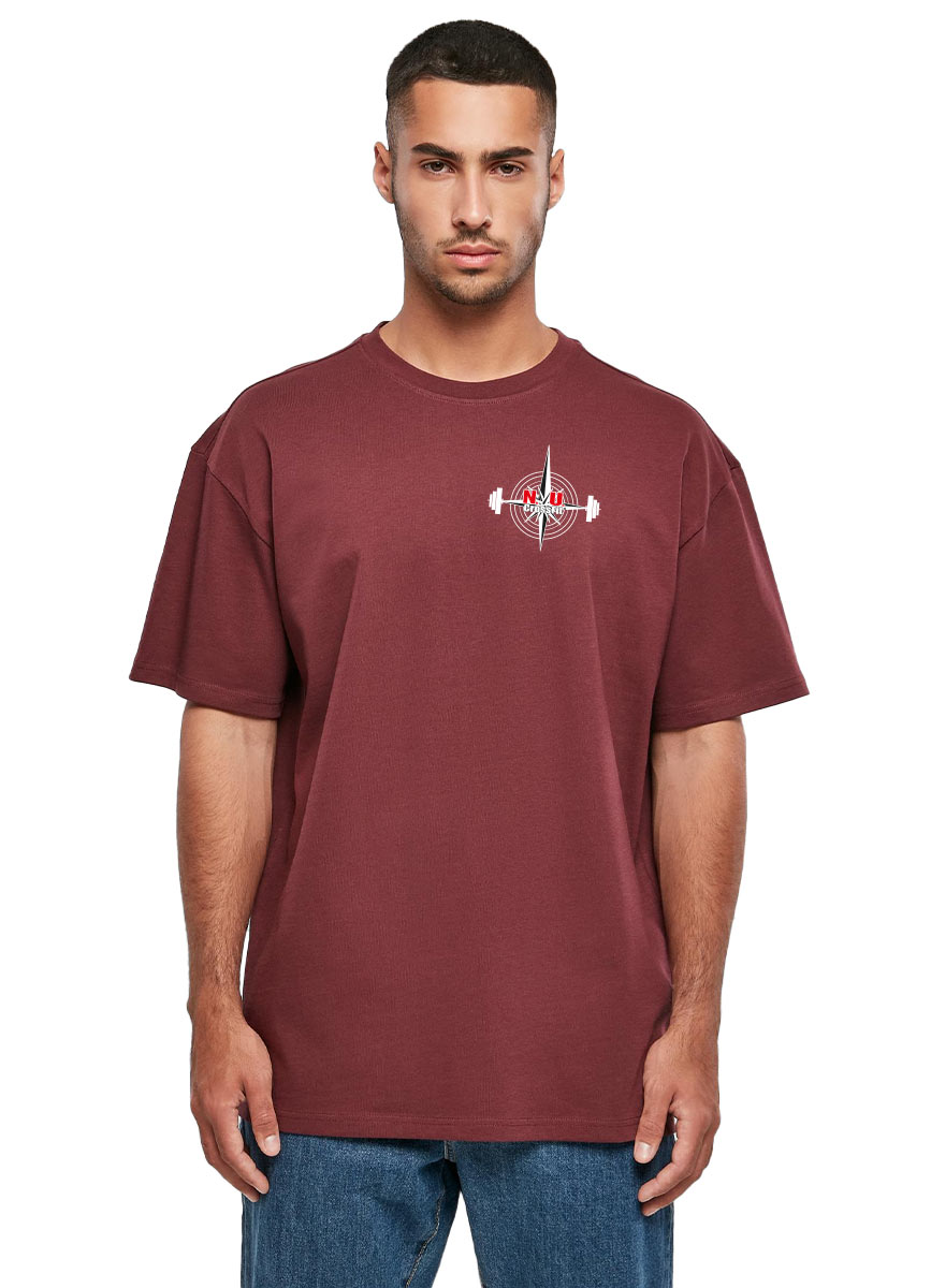 NU Crossfit Heavy Oversize T-Shirt mehrfarbig auf cherry