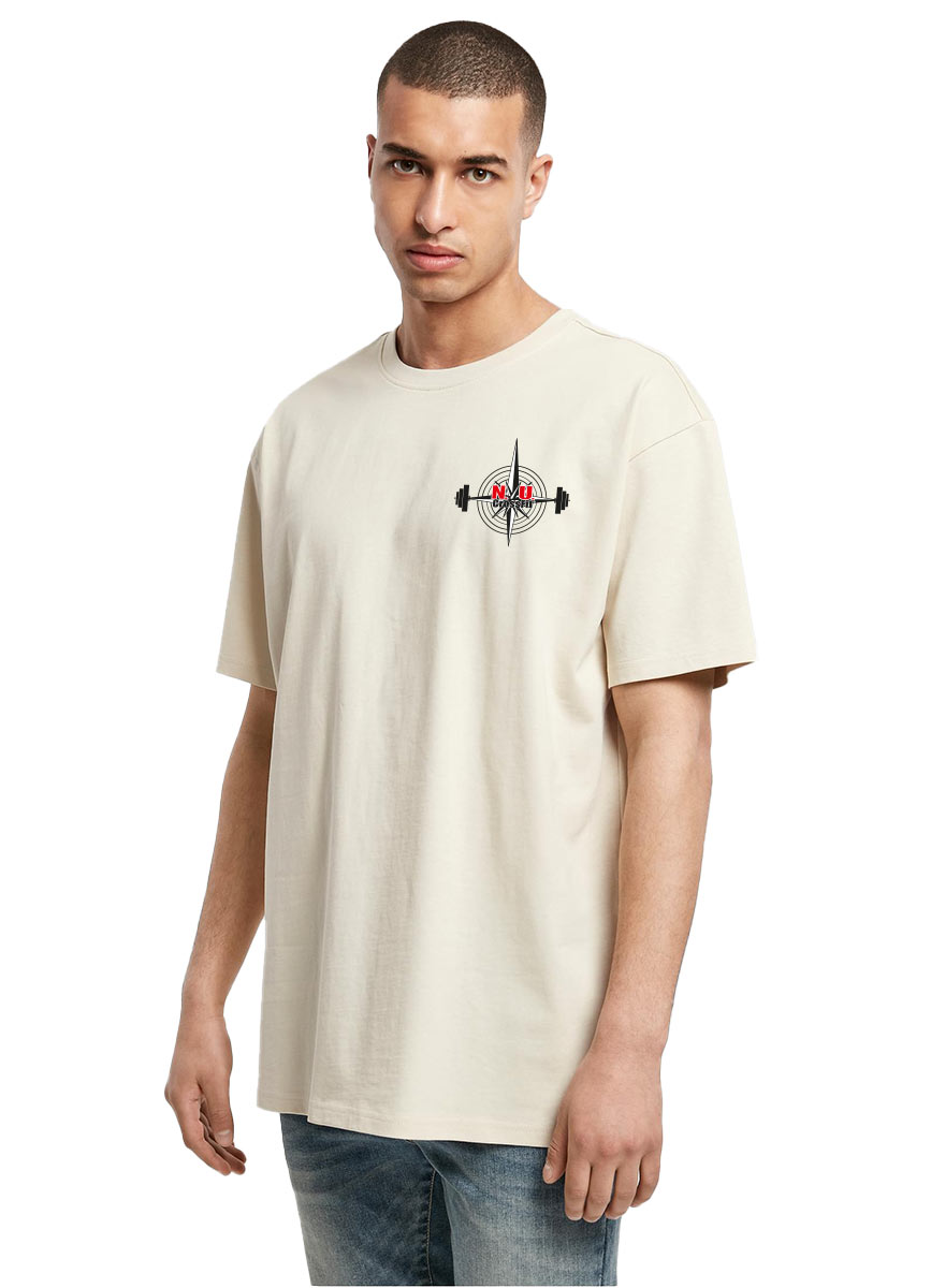 NU Crossfit Compass Heavy Oversize T-Shirt mehrfarbig auf sand