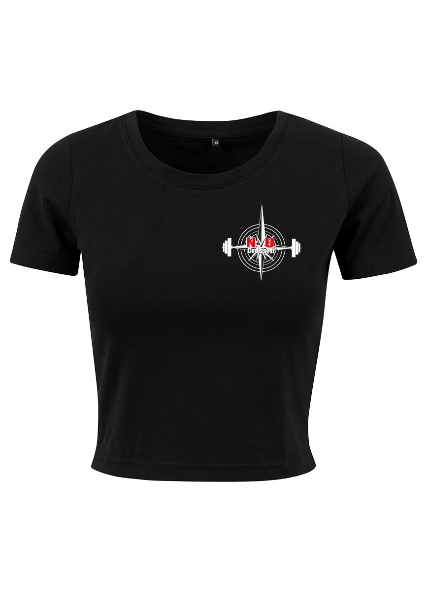 NU Crossfit Ladies Cropped Tee mehrfarbig auf black