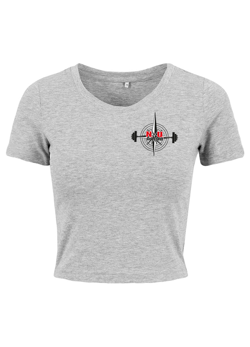 NU Crossfit Ladies Cropped Tee grau