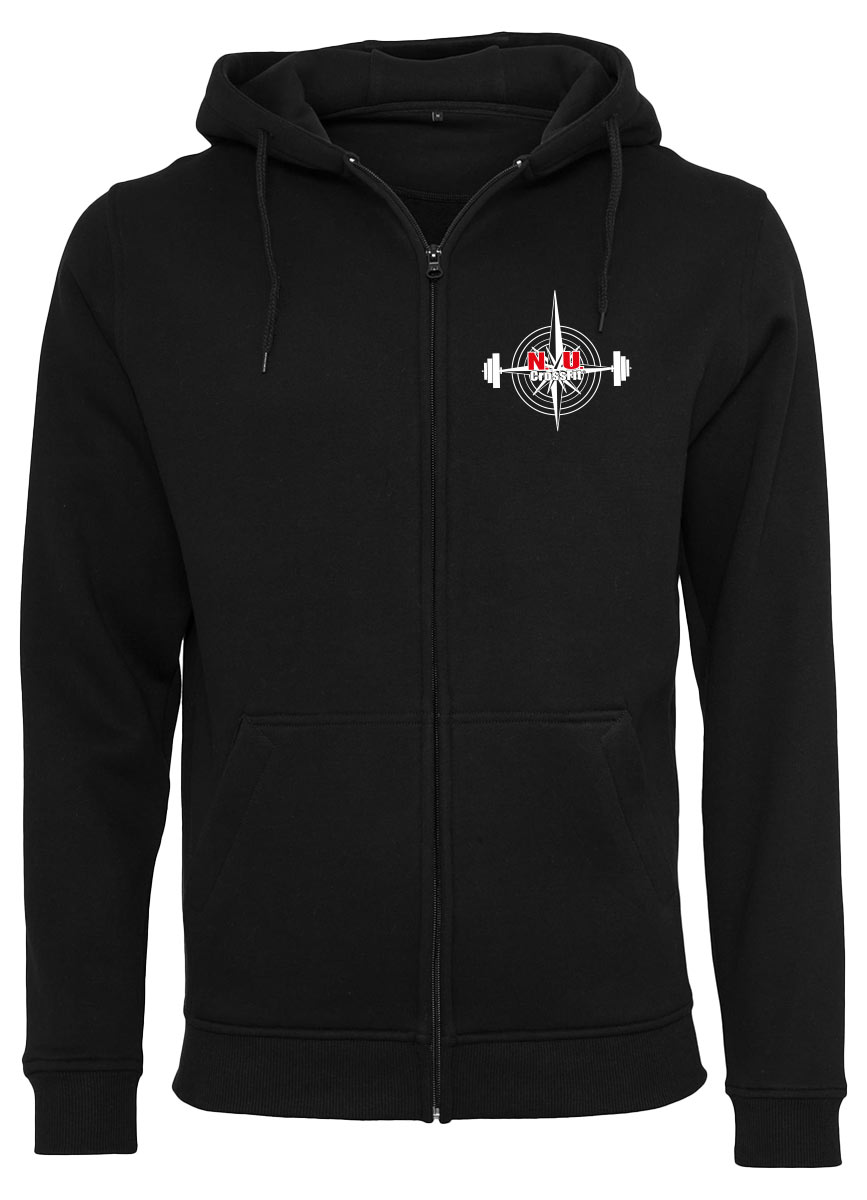 NU Crossfit Unisex Heavy Zip Hoodie mehrfarbig auf black