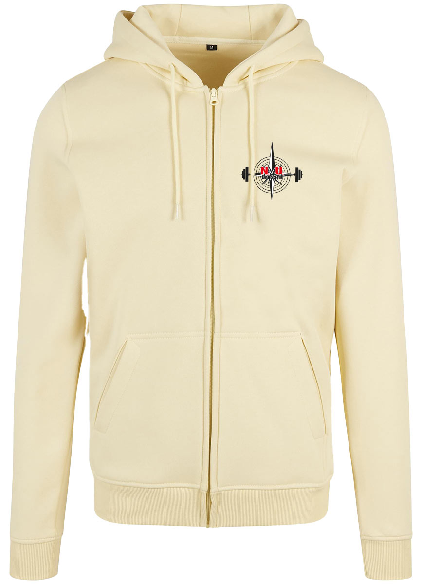 NU Crossfit Unisex Heavy Zip Hoodie mehrfarbig auf soft yellow