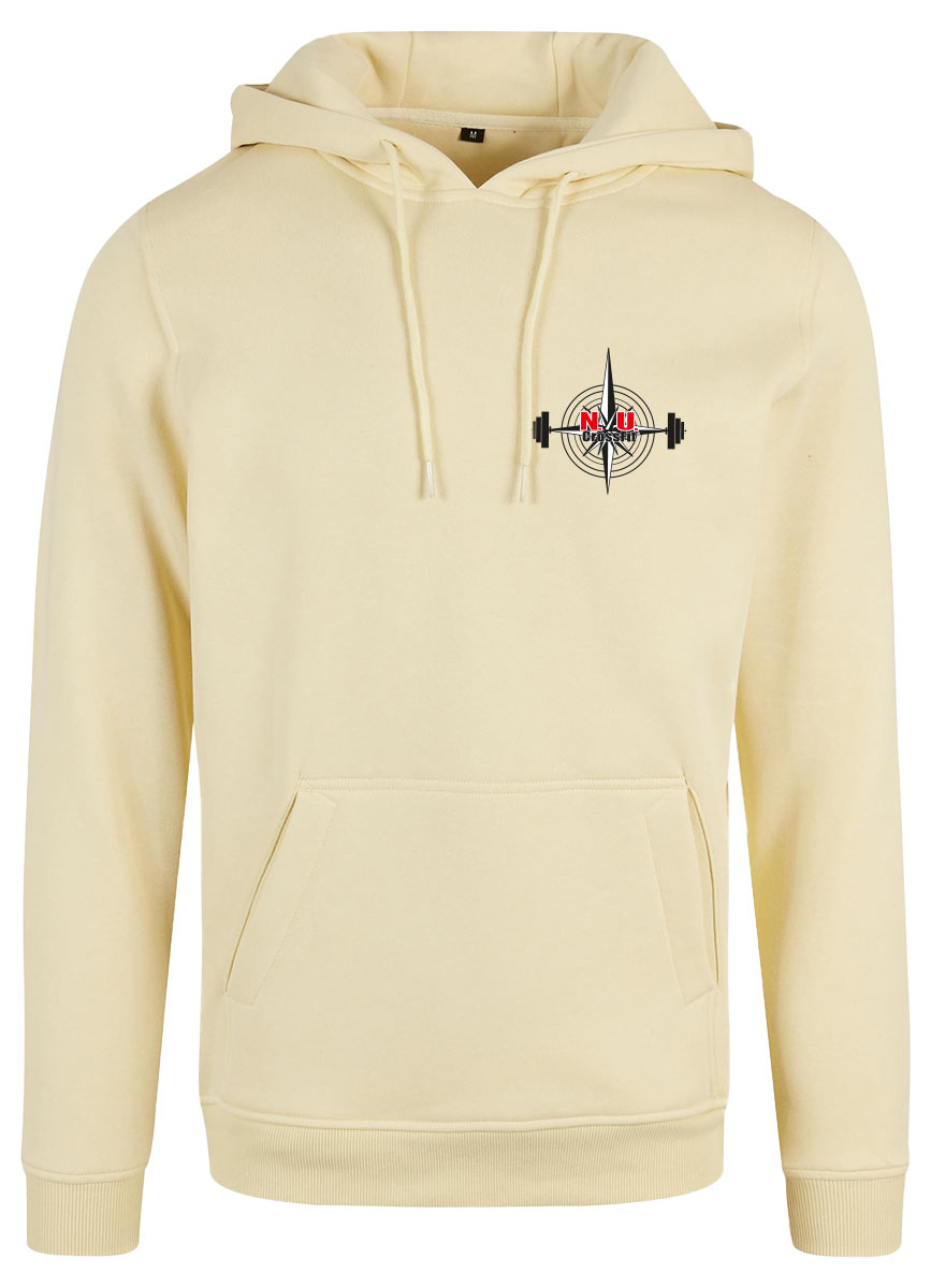 NU Crossfit Unisex Heavy Hoodie mehrfarbig auf soft yellow