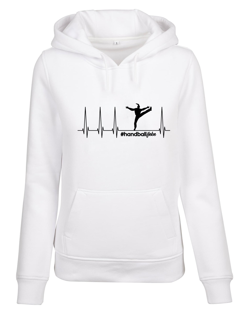 Herzschlag Torhterin Woman Heavy Hoody schwarz auf weiss