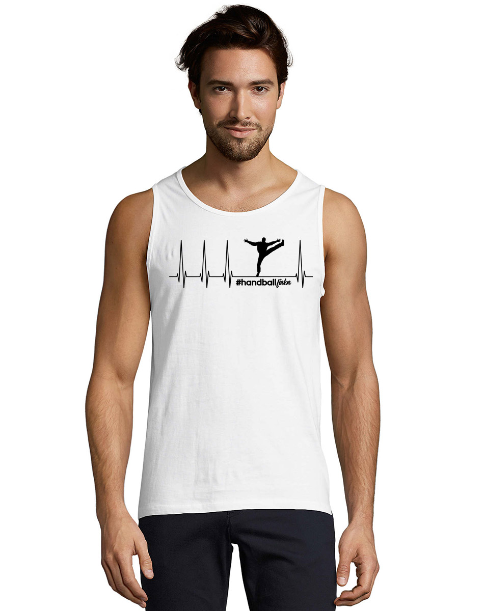 Herzschlag Torhter Tank-Top schwarz auf weiss