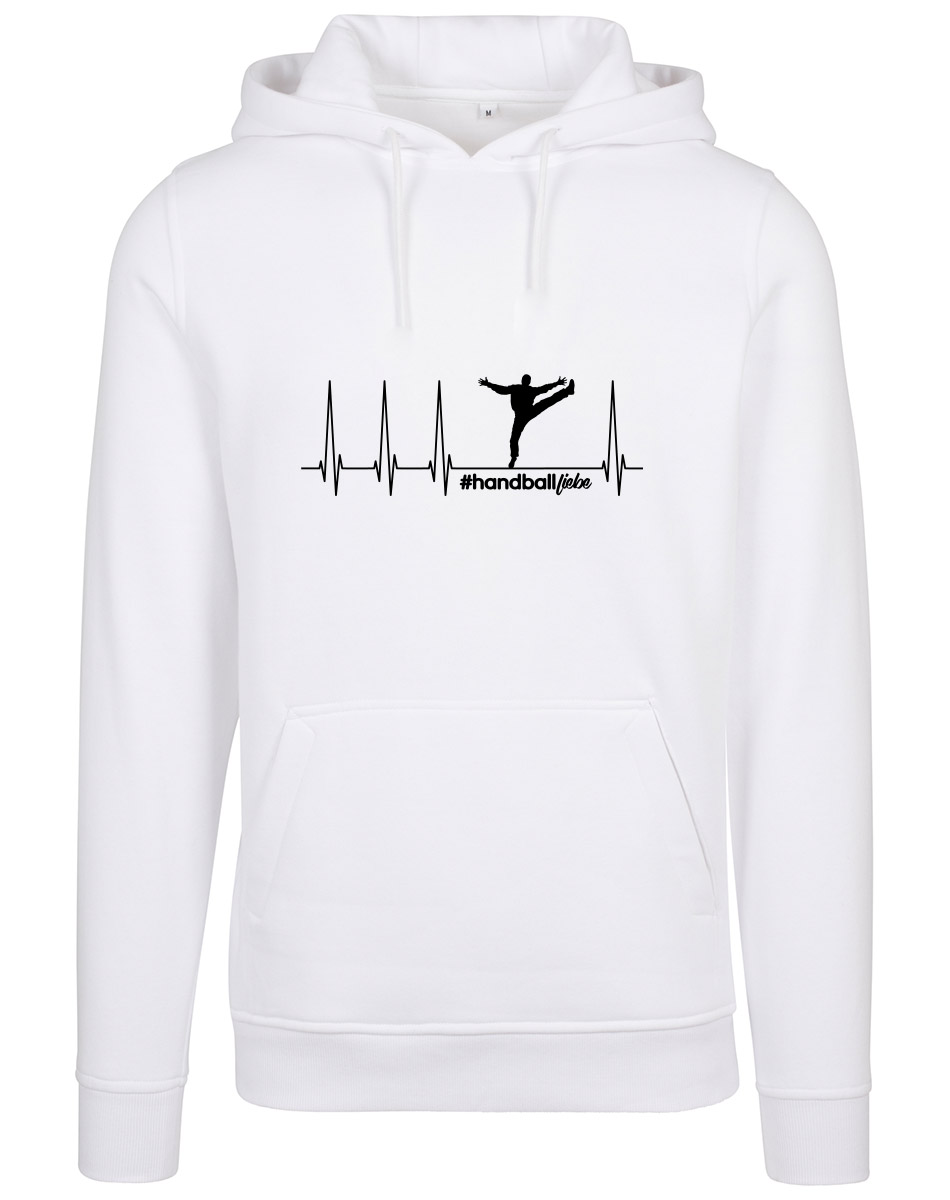 Herzschlag Torhter Heavy Hoodie schwarz auf weiss