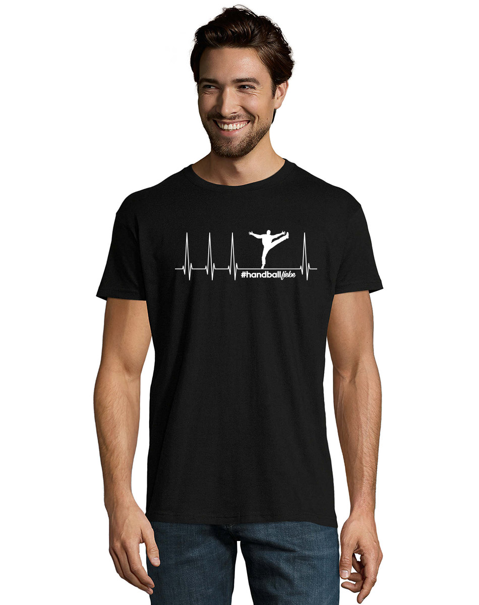 Herzschlag Torhter T-Shirt weiss auf schwarz