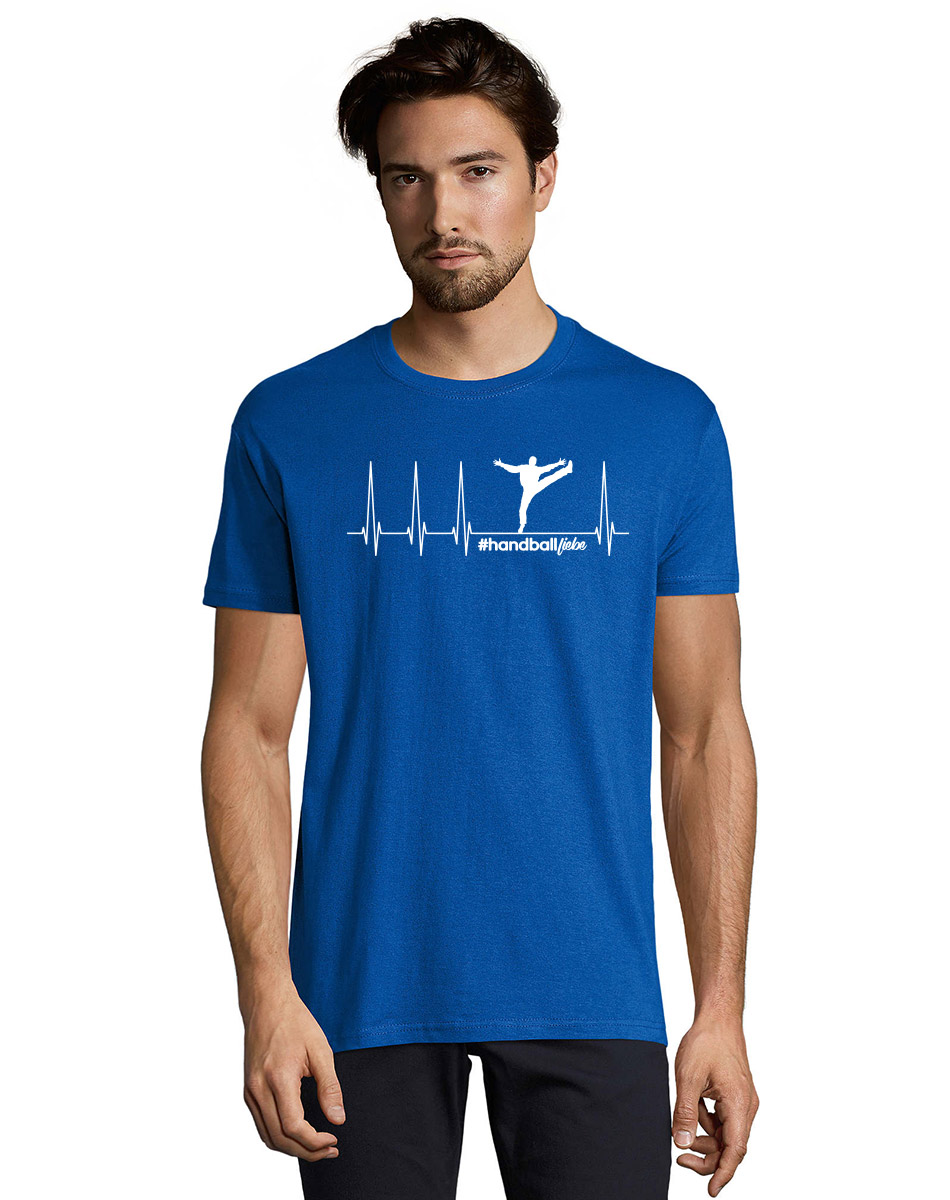 Herzschlag Torhter T-Shirt weiss auf royal blue