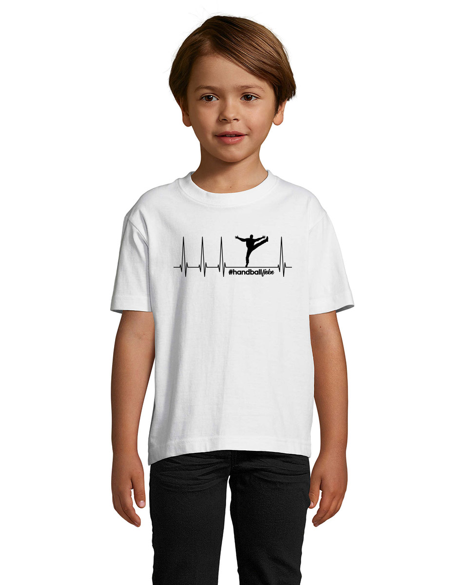 Herzschlag Torhter Kinder T-Shirt weiss