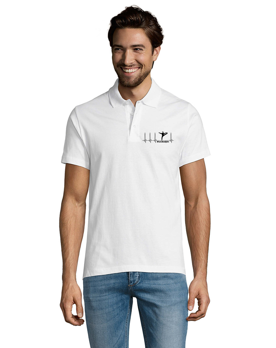 Herzschlag Torhterin Woman Unisex Polo  schwarz auf weiss