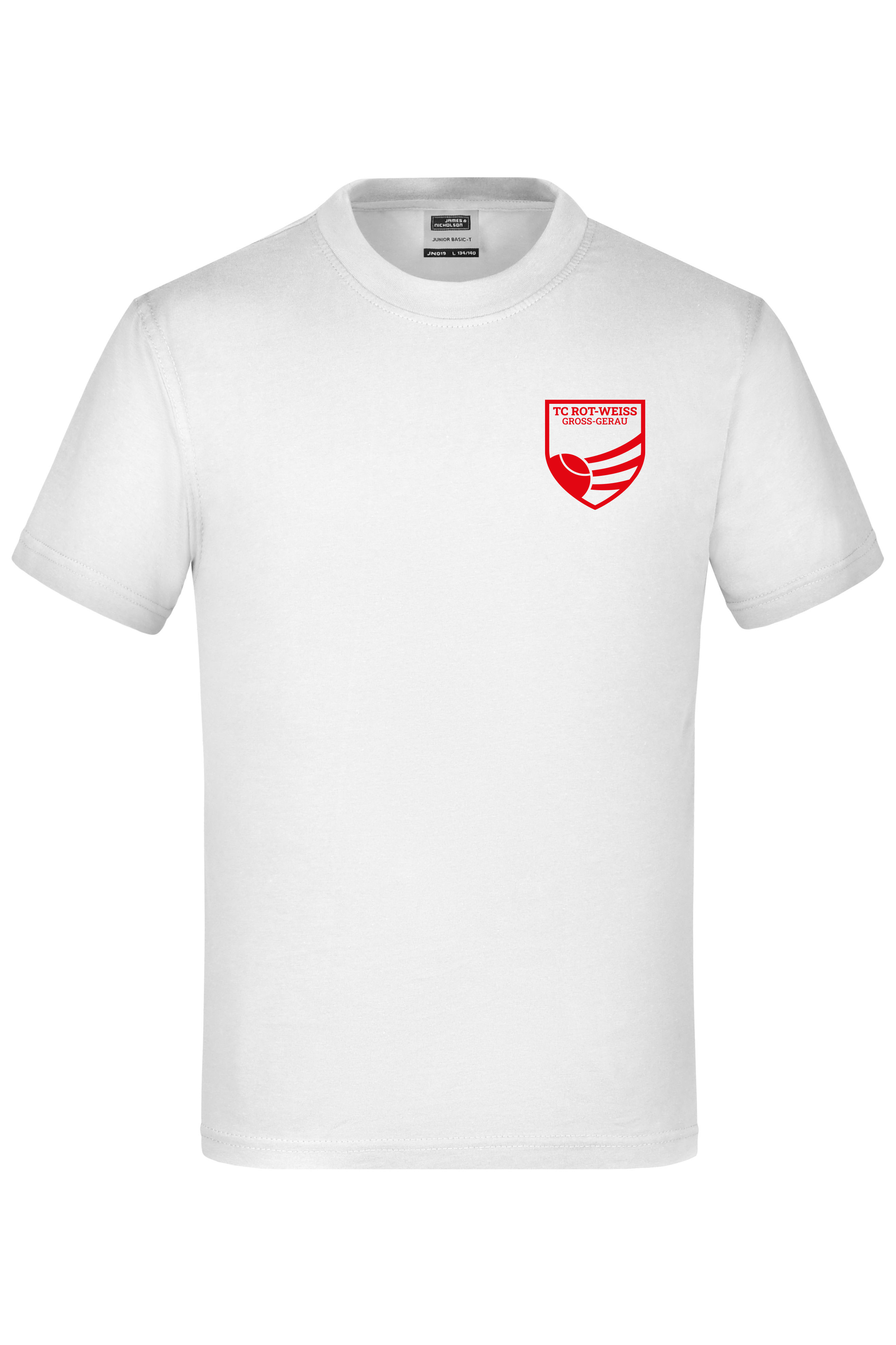 TC Rot-Weiss Kinder T-Shirt rot auf weiss