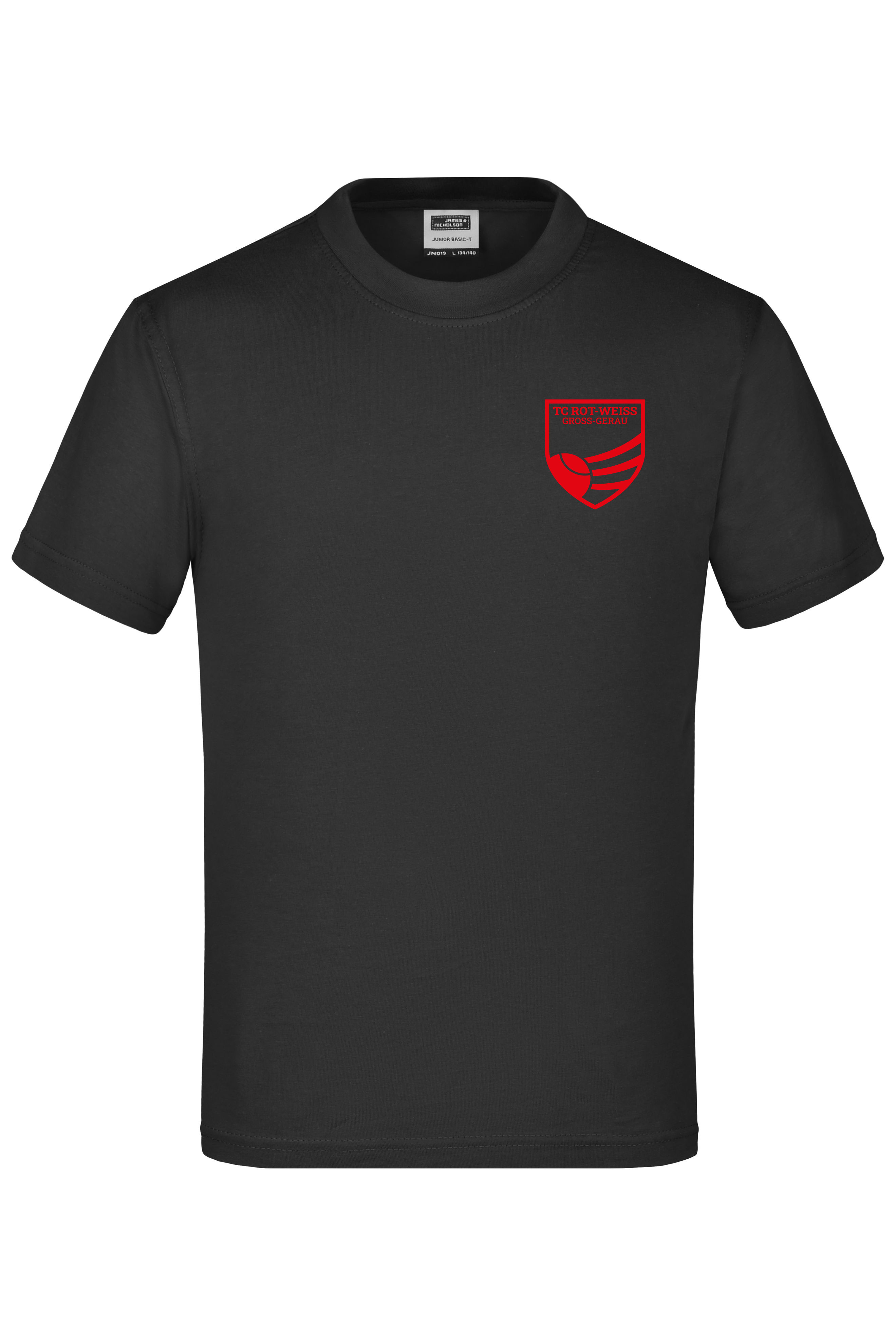 TC Rot-Weiss - Vorteil GG - Kinder T-Shirt rot auf schwarz