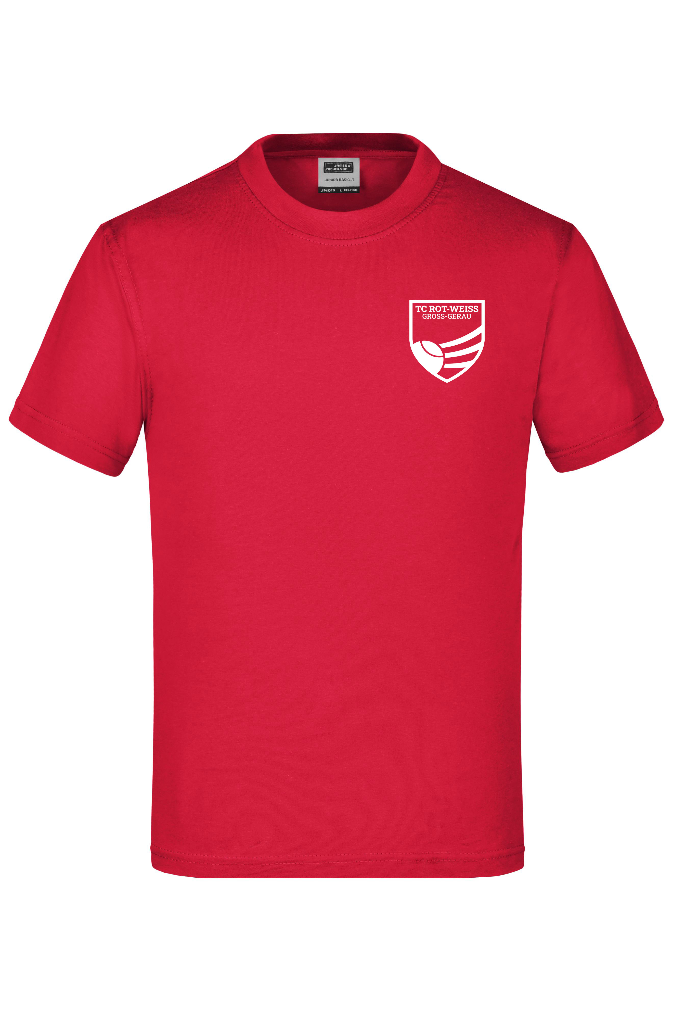TC Rot-Weiss - Vorteil GG - Kinder T-Shirt weiss auf rot