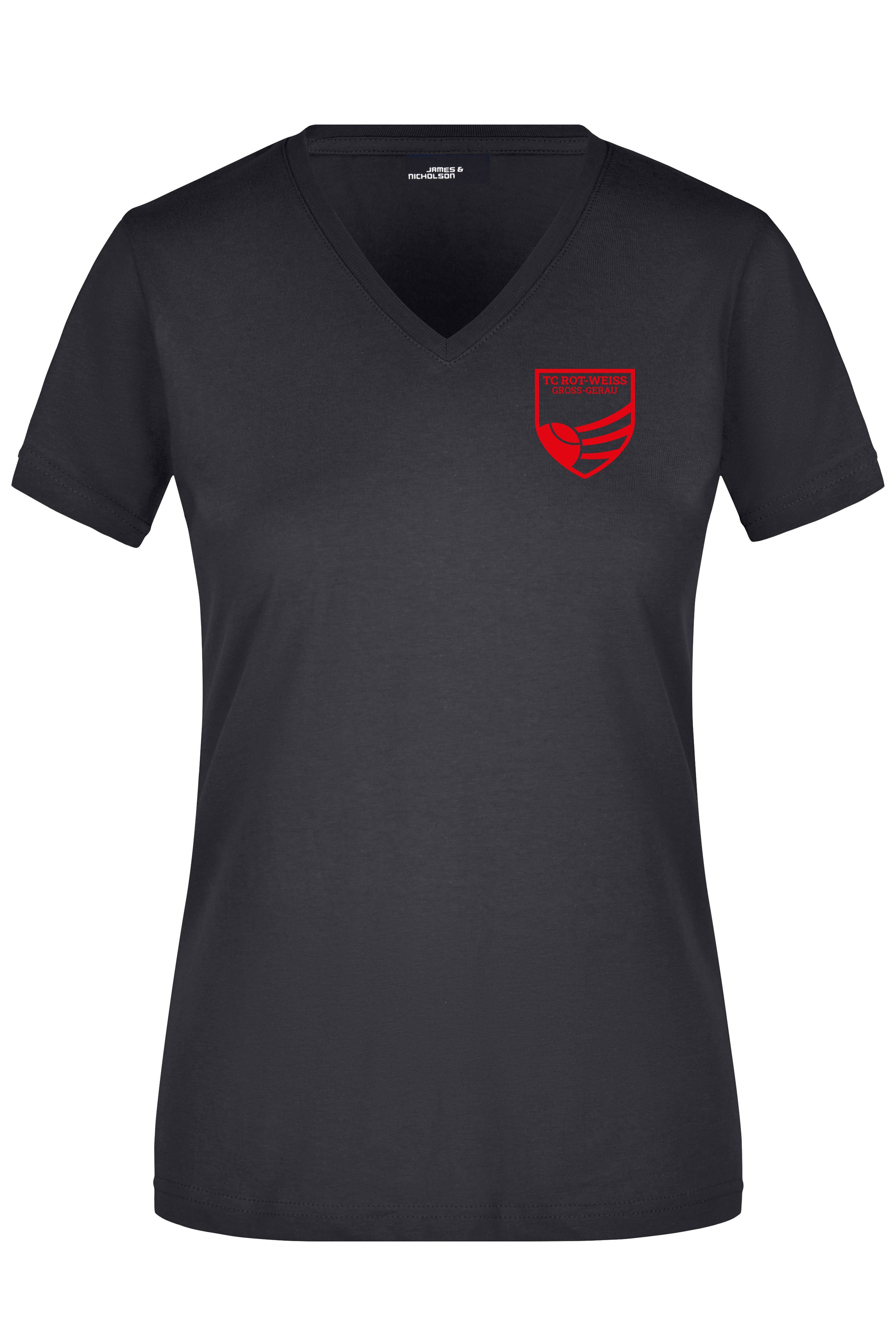 TC Rot-Weiss - Vorteil Dein Name - Girly T-Shirt schwarz