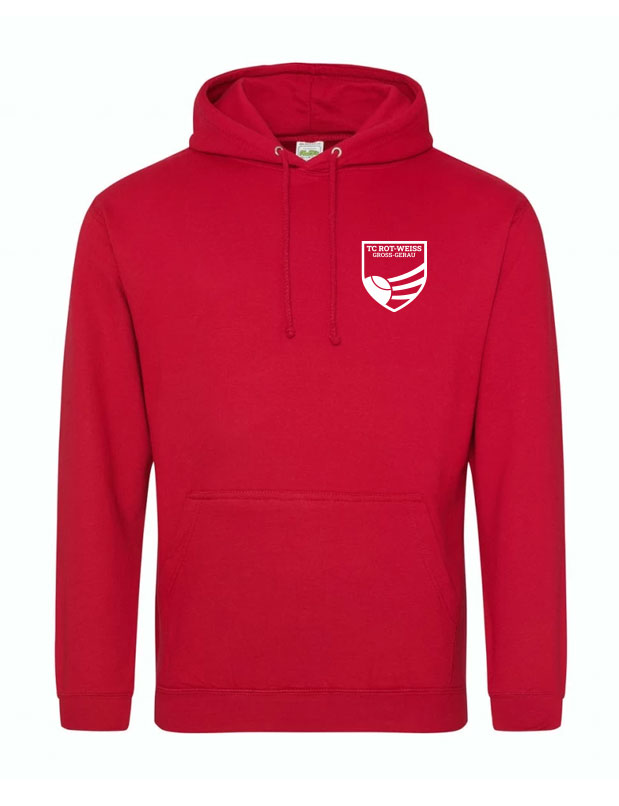 TC Rot-Weiss Hoodie weiss auf rot