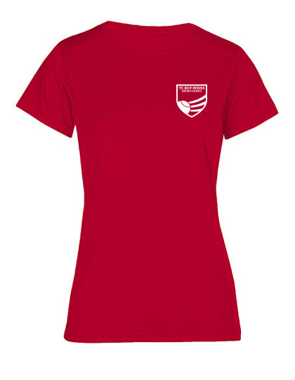 TC Rot-Weiss Damen Funktionsshirt weiss auf rot