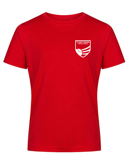 TC Rot-Weiss Kinder Funktionsshirt weiss auf rot