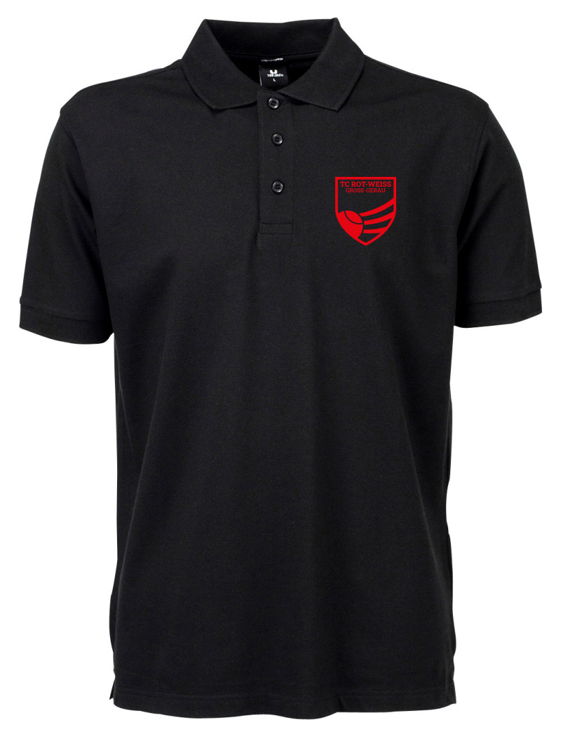 TC Rot-Weiss Poloshirt rot auf schwarz