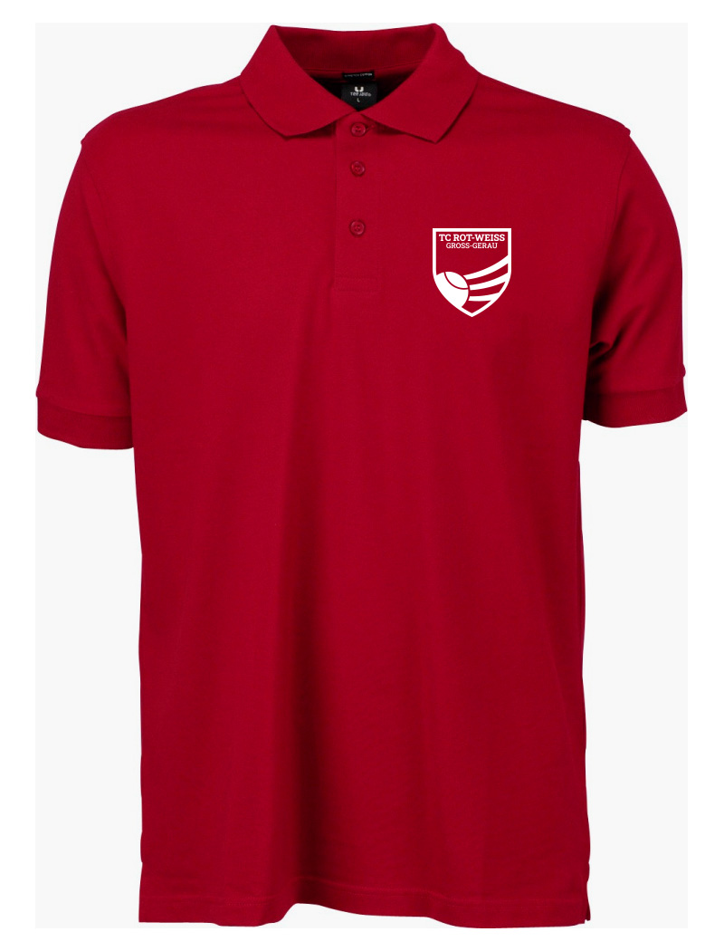 TC Rot-Weiss Poloshirt weiss auf rot